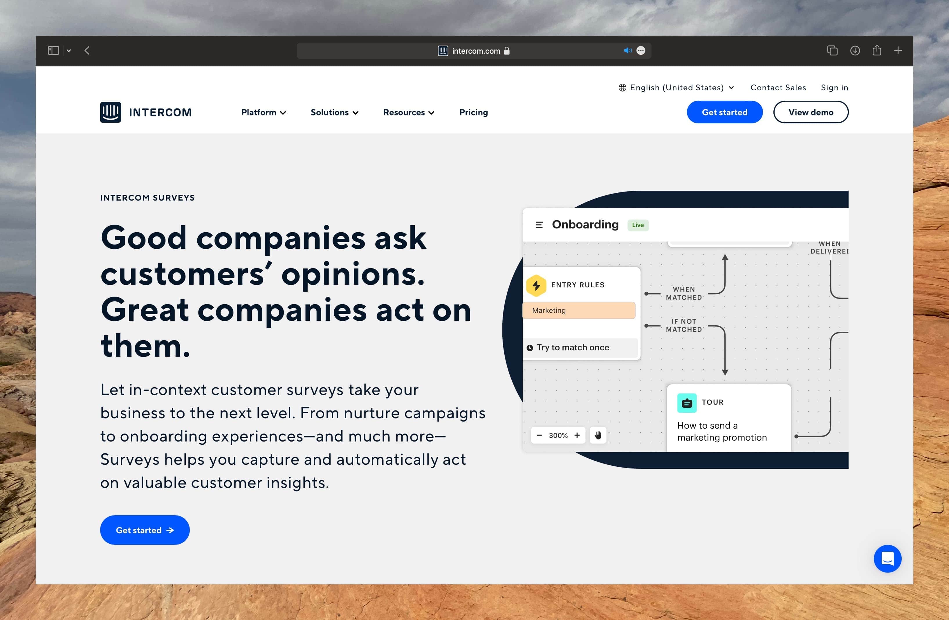 Intercom for user feedback survey