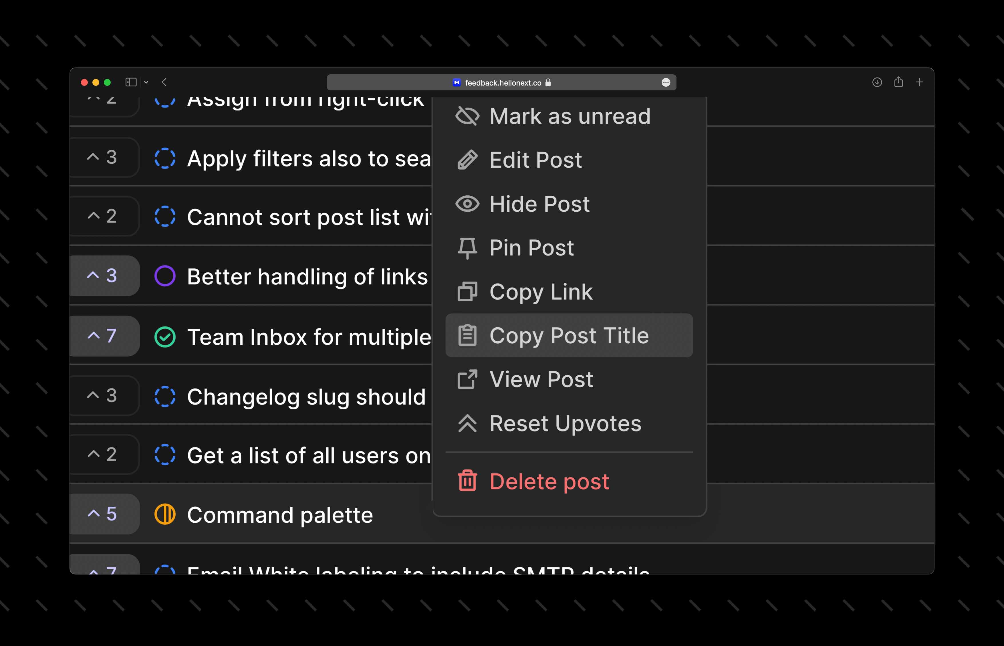 Right click to see this option on your Admin Panel