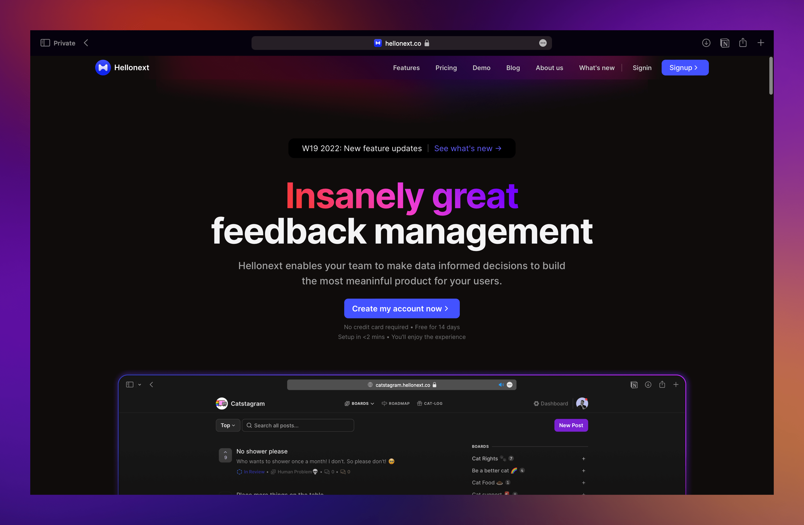 Hellonext for product management