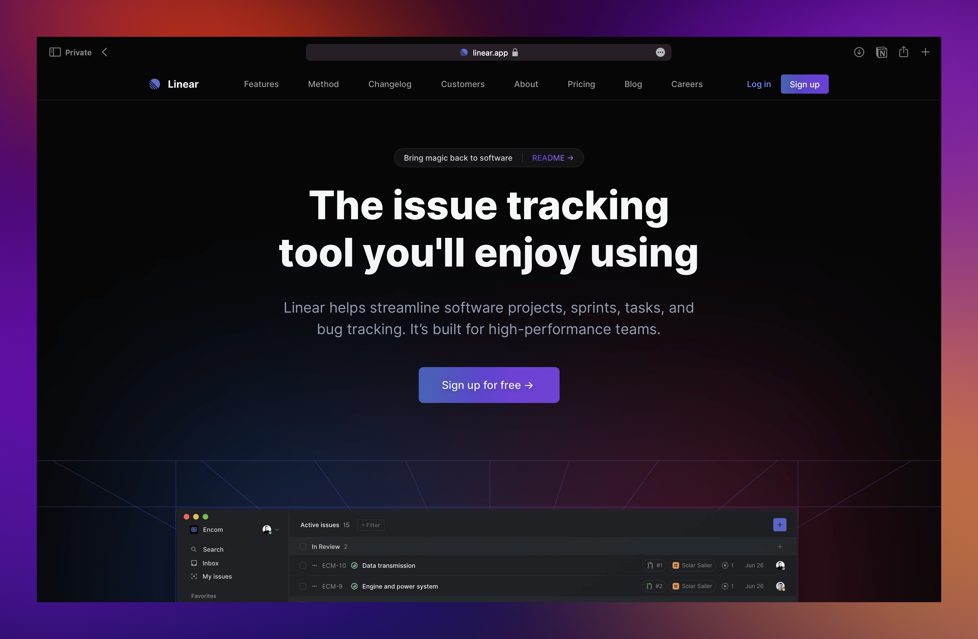 Linear for product management