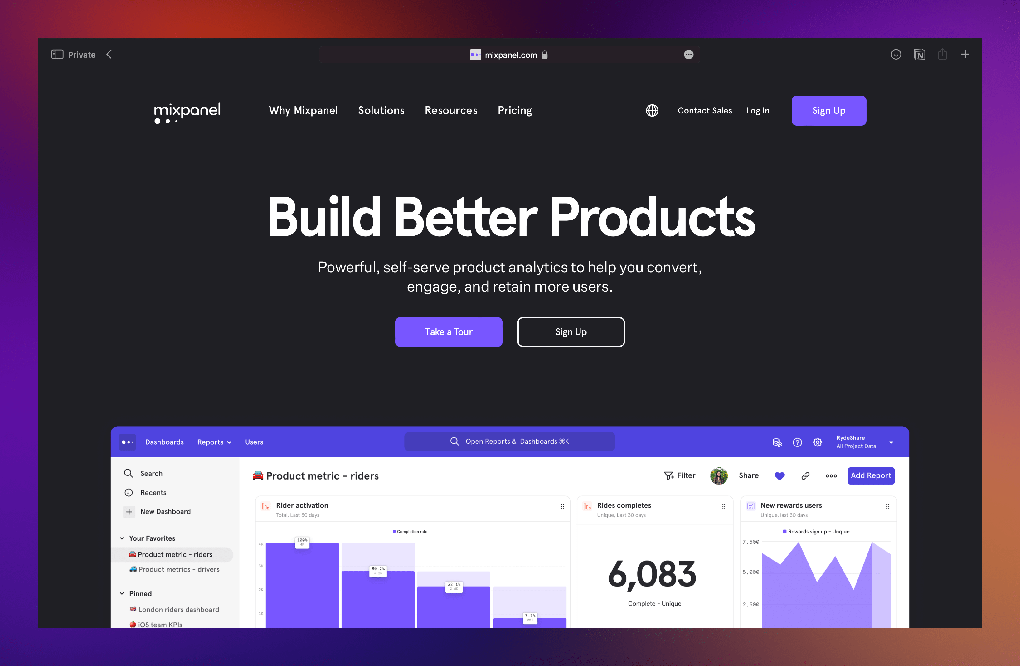 Mixpanel for product management