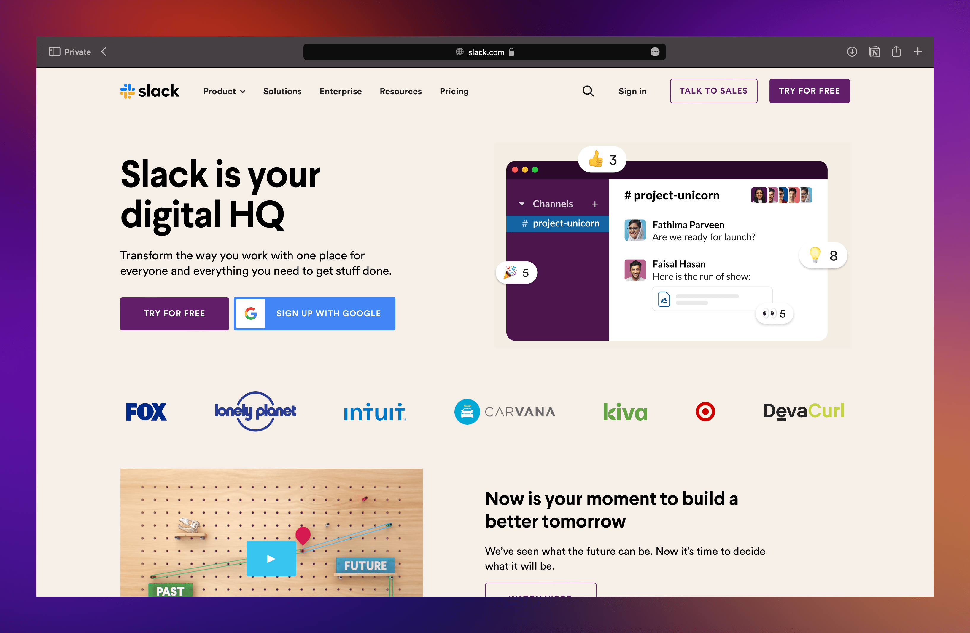 Slack for product management