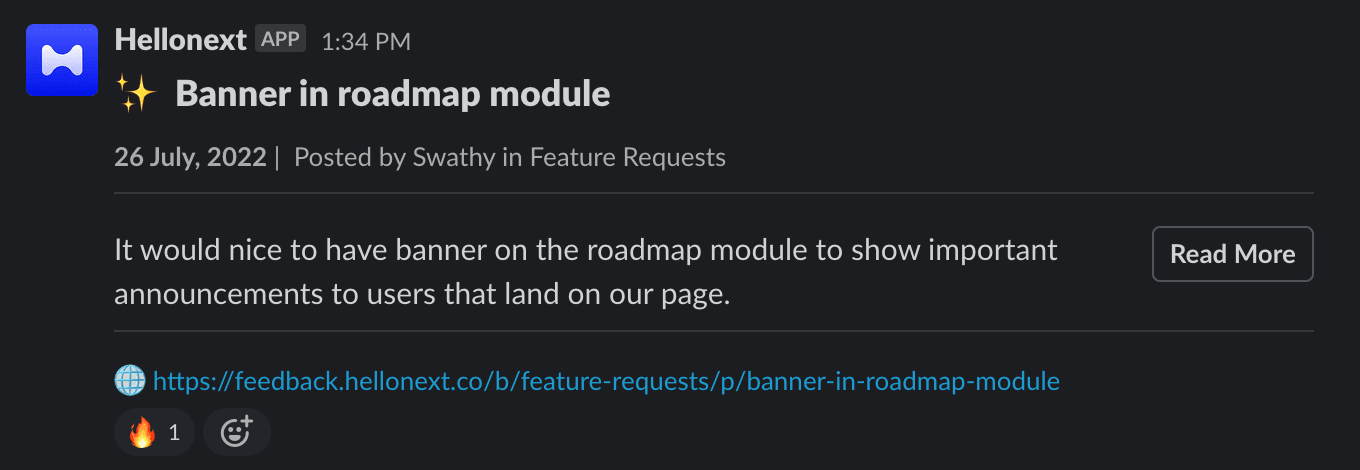 Hellonext Admin Panel Settings for Slack integration