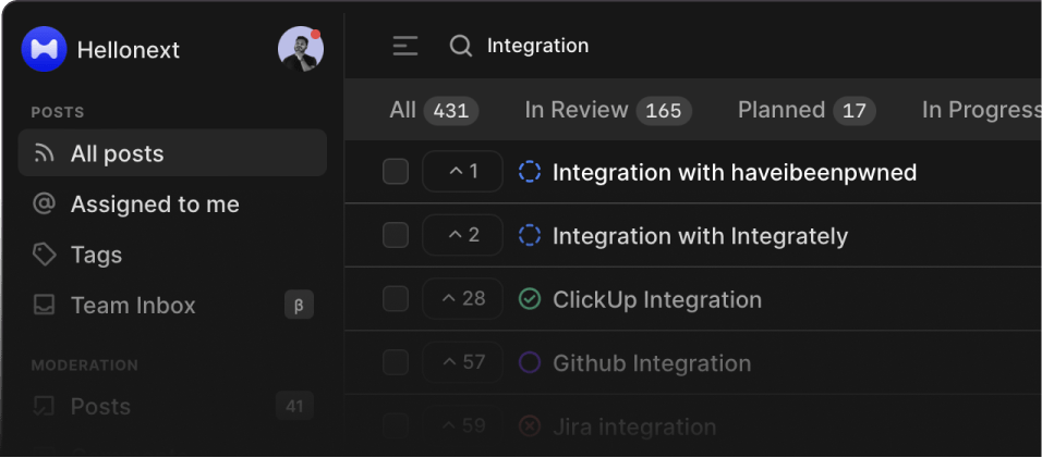 Hellonext Admin Dashboard